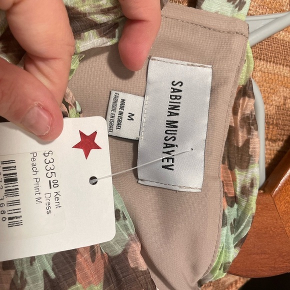 NWT Sabina Musayev Kent Mini Dress, Size Medium floral design corset - Picture 8 of 10